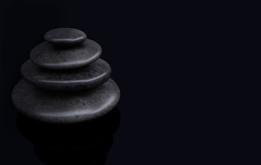 Fototapeta na wymiar Zen spa stones - Copyspace