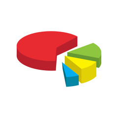 Obraz premium Vector circle diagram, business, success concept. Infographic icon. Vector