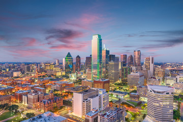Dallas, Texas, USA Skyline - obrazy, fototapety, plakaty
