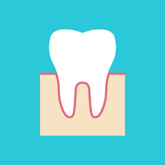 Healthy tooth icon. Vector illustration