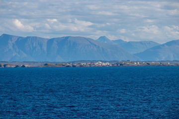 Beautiful coastal landscape between Kristiansund and Molde in More og Romsdal county in Norway.  
