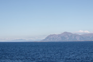 Beautiful coastal landscape between Kristiansund and Molde in More og Romsdal county in Norway.  