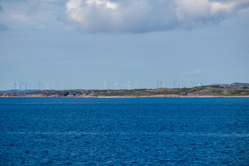 Windmill farm on the island of Smola in Norway. Smola Wind Farm is a 68 turbine wind farm located in Smola Municipality in More og Romsdal county, Norway. 
