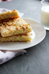 Curd pie crumb