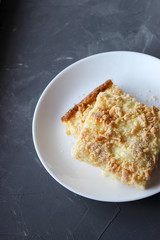 Curd pie crumb