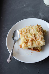 Curd pie crumb