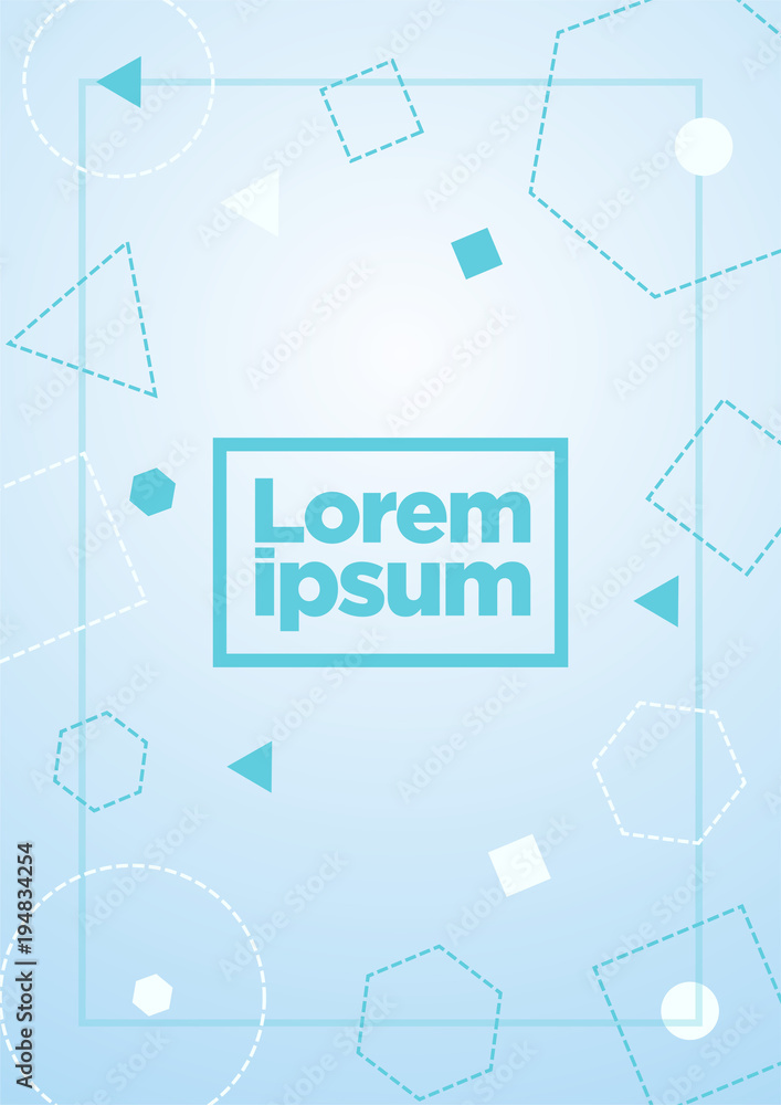 Poster cover with flat dynamic geometric design pattern. cool colorful backgrounds. applicable for banners,