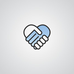 handshake icon vector illustration