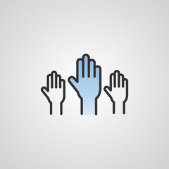 vote hand icon vector