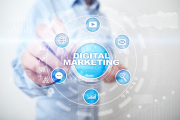 DIgital marketing technology concept. Internet. Online. Search Engine Optimisation. SEO. SMM. Advertising.