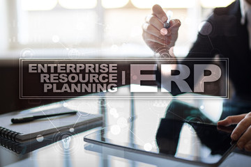 Enterprise resources planning business and technology concept.