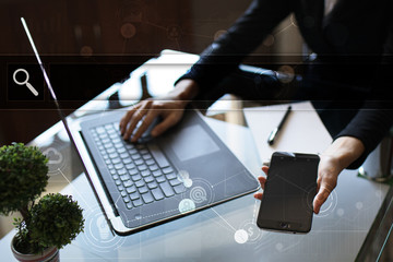 Empty Search bar. Web site, URL. Business, internet and technology concept.