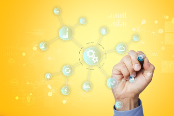 Smart industry and automation concept. Internet of things. IOT, Technology concept.