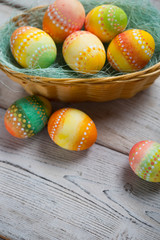 Painted Easter eggs , Easter background