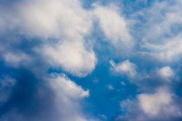 amazing blue sky and white clouds background