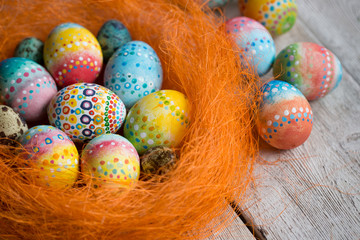 Painted Easter eggs , Easter background