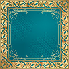 Ornate golden vintage design