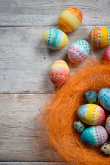 Painted Easter eggs , Easter background