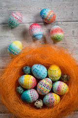 Painted Easter eggs , Easter background
