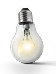 Light bulb, isolated, on white background