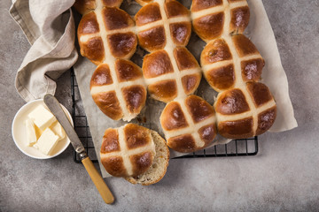Easter hot cross buns