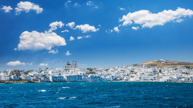 Naousa town, Paros island. Naoussa village in Cyclades is one of the most beautiful summer destinations in Geeece