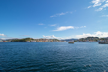 Fototapeta premium The city of Kristiansund, Norway. Kristiansund is a city and municipality in the Nordmore district on the western coast of Norway. 