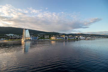Seaside view of Molde, Norway. Molde is a city and municipality in Møre og Romsdal county in western Norway. 