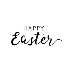 Happy Easter lettering for greeting card.