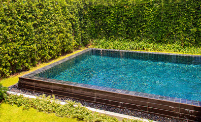 Beautiful pool in the garden house.