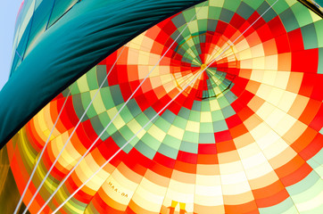 Hot air balloons rising over Dubai