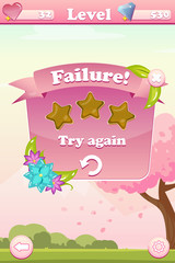 Failure Game User Interface with Flowers