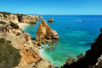 beach Praia da Marinha, Algarve, Portugal