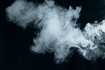 Texture of white smoke on a black background
