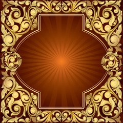 Golden ornate decorative design