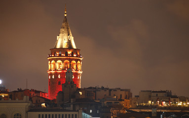 Fototapeta na wymiar Galata Tower, Galata Kulesi