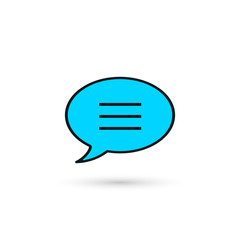 Speech Bubble icon. Vector isolated simple communication chat symbol
