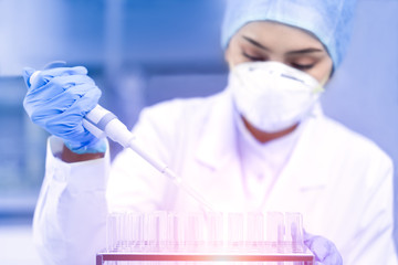 Female scientist in the laboratory