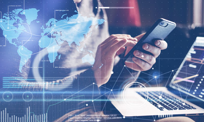 Businessman working on a project