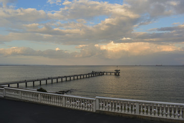 The quay in Burgas city - South Bulgaria.