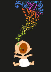 Cartoon screaming child