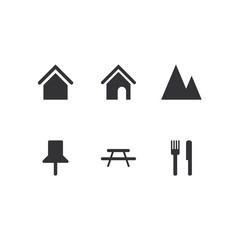 Camping Icons Vector