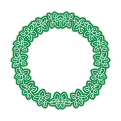 wreath flora natural decoration ornament vector illustration neon line design