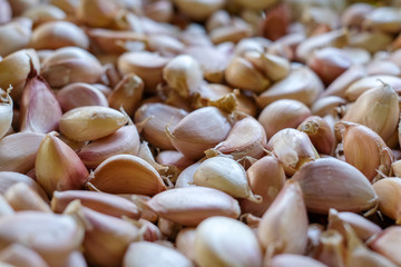 garlic in market, the original food material  for Asian people for cooking with spice favour		garlic, background, white, healthy, fresh, organic, clove, raw, nutrition, vegetable, eating, ingredient, 