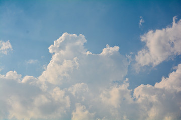 blue sky white clouds beauty view in Thailand