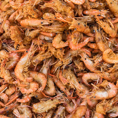 Close up fried shrimp.