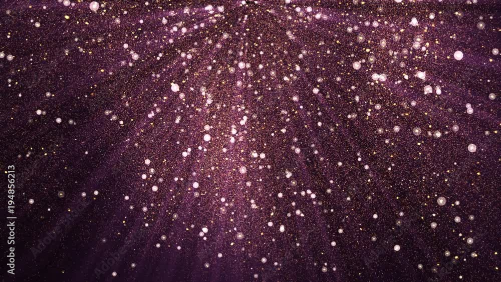 Poster abstract violet christmas motion background. sparkles and round glitter bokeh particles and light. n