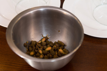 Caramelized spruce cones