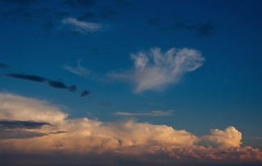 Amazing sky at sunset in Kazakhstan