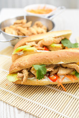 Grilled Vietnamese Chicken Sandwiches (bánh mì)